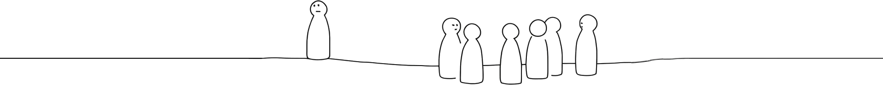 a doodle of a group of people